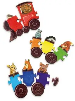 Скидка на Пазл для малышей Радужные вагончики игрушки для детей